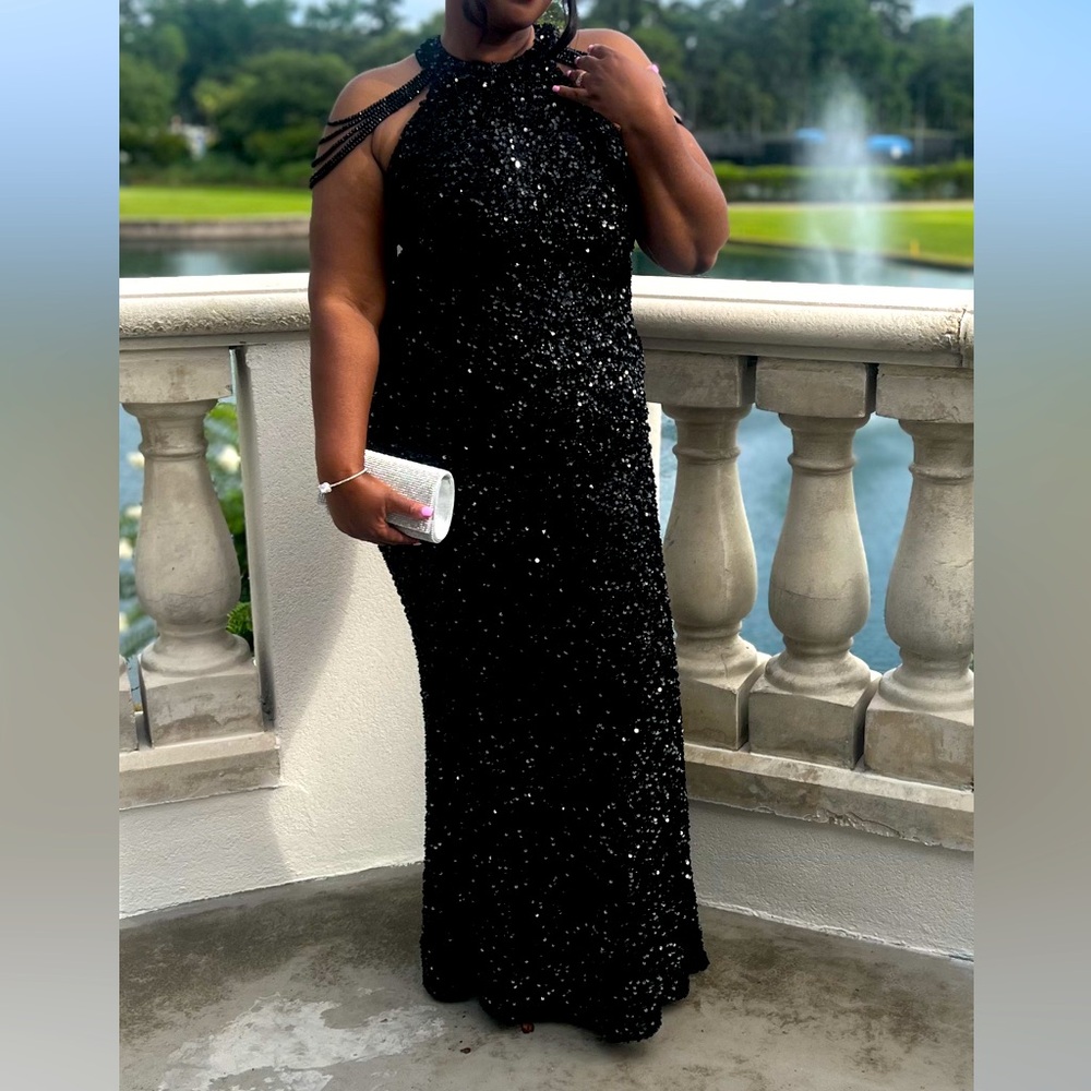 Gorgeous black sequin dress…worn once!
